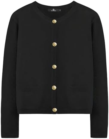 Fall Cardigan Sweaters for Womens Lightweight Jackets, A Black
