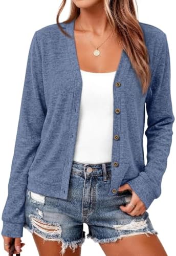 Lightweight Fall Cardigan for Women, Blue
