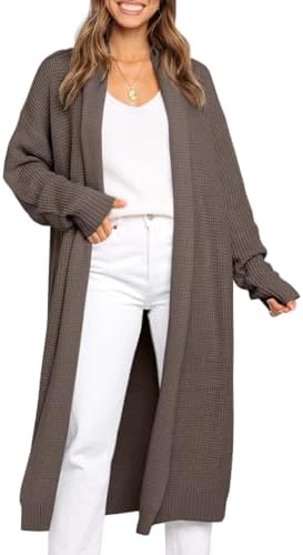 Long Cardigan Sweaters Women Fall Oversized Coat LightCamel, Light Camel