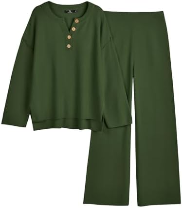 Lounge Sets Womens Two 2 Piece Matching, Armygreen