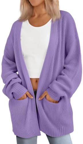 Oversized Cardigan Sweaters for Women, Lavender