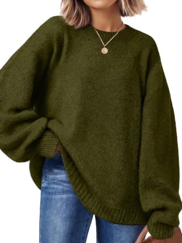 Oversized Sweaters for Women, Army Green 2