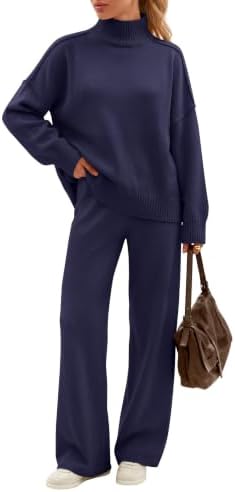 Women 2 Piece Lounge Sweater Sets Matching Fall Travel Outfits, Royal Blue
