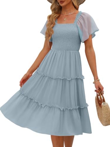 Women Dresses Spring Summer, Light Blue