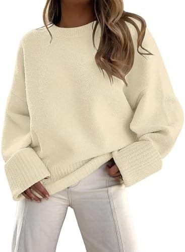 Women Oversized Warm Cozy Knit Sweaters, Beige