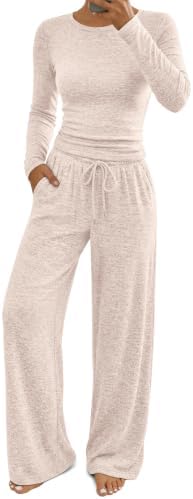Womens 2 Piece Matching Lounge Sets, Apricot