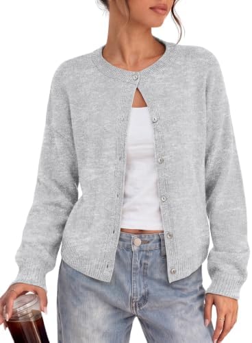 Womens Cardigans Sweater Fall, Light Grey