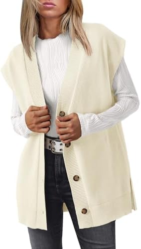 Womens Sweater Vest Tops, Beige
